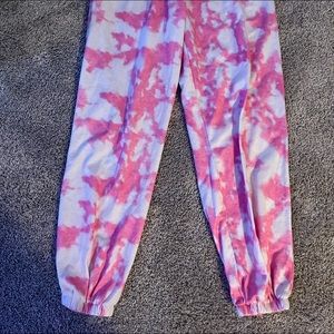 pink and white shein sweatpants